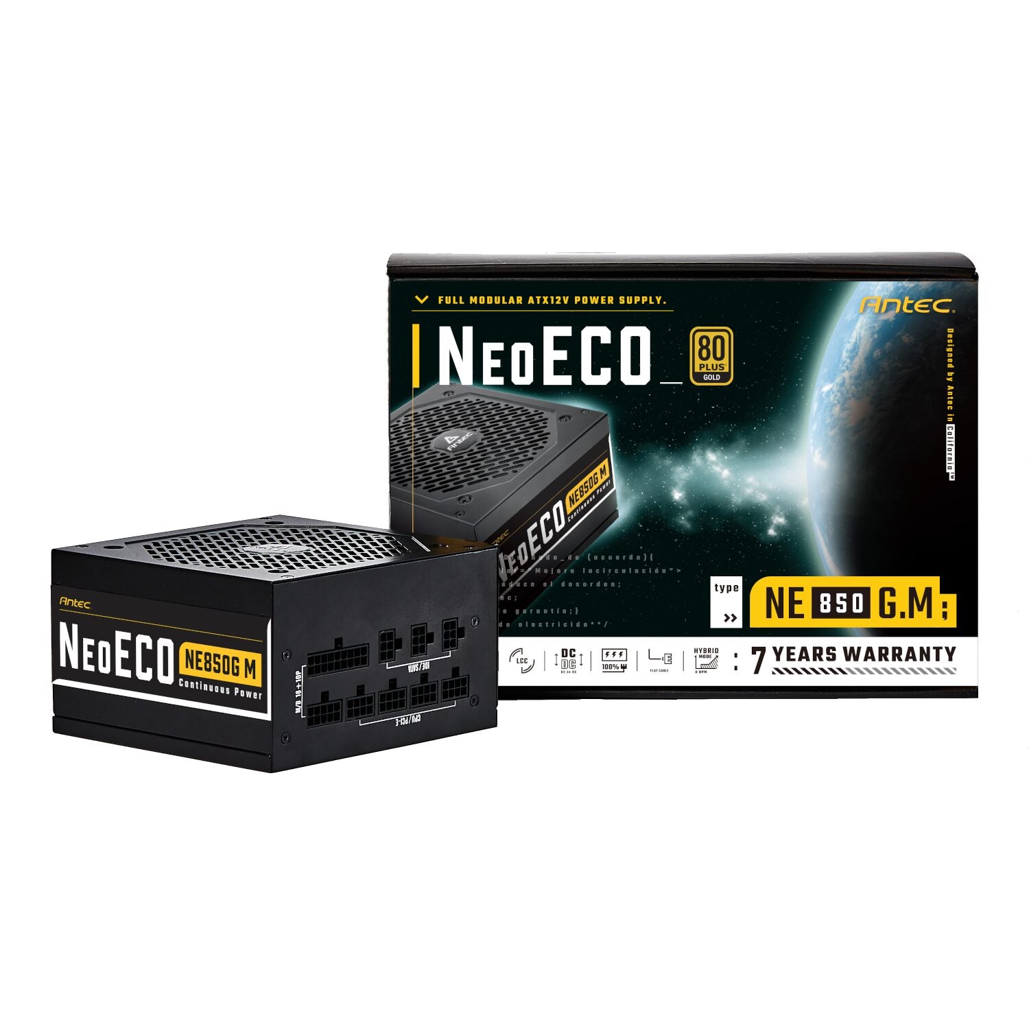 Image 6 for Antec NeoECO Gold Modular 850W Power Supply Unit (80 PLUS® Gold, PCIe 5.0 Ready, Full Modular)
