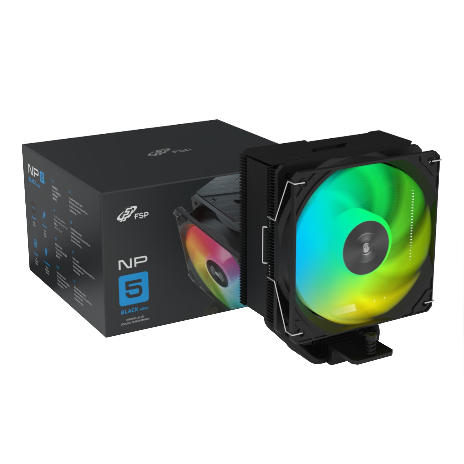 Image 1 for FSP NP5-BA 120mm PWM ARGB CPU Air Cooler – Black