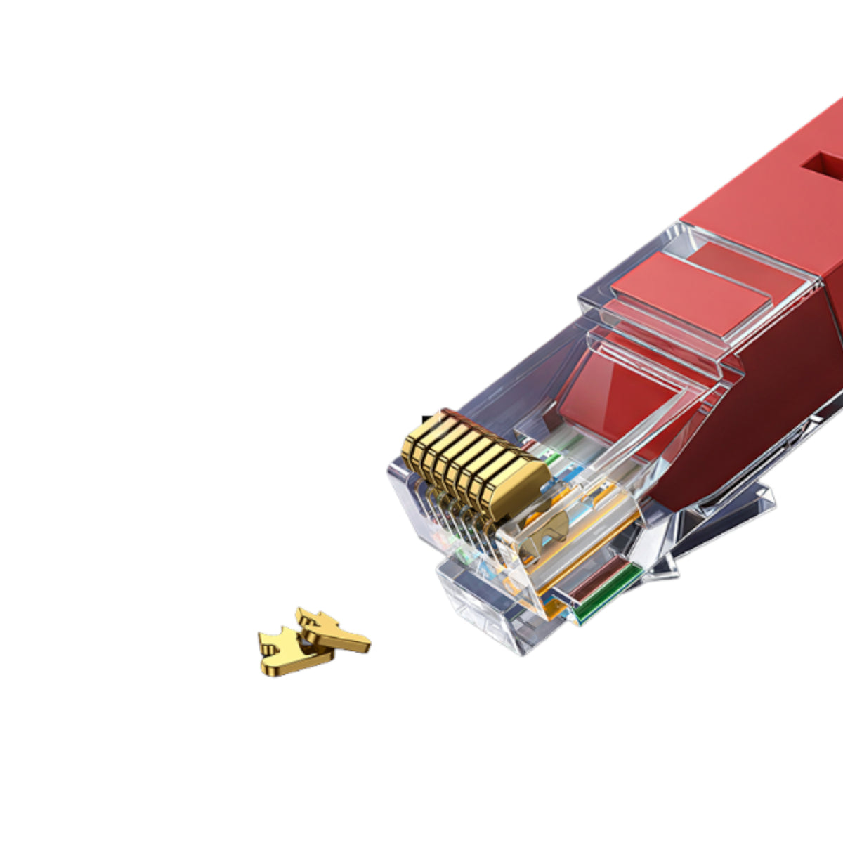 Image 3 for UGREEN RJ45 CAT6 1m LAN Network Cable – (1Gbps, 250MHz) – Red
