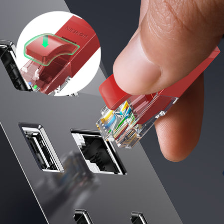 Image 6 for UGREEN RJ45 CAT6 Ethernet 0.5m LAN Network Cable -Red (1Gbps, 250MHz)