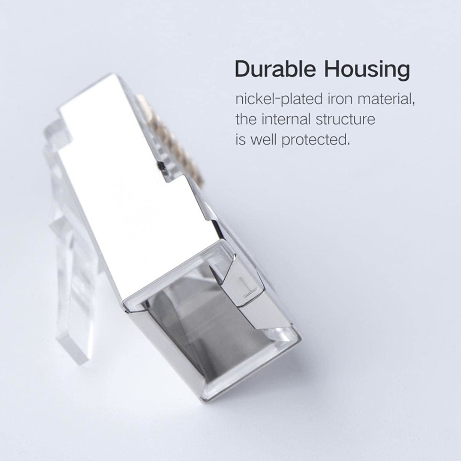 Image 3 for UGREEN NW111 RJ45 Cat6 Ethernet Network Head 100 Pack - Silver/Transparent