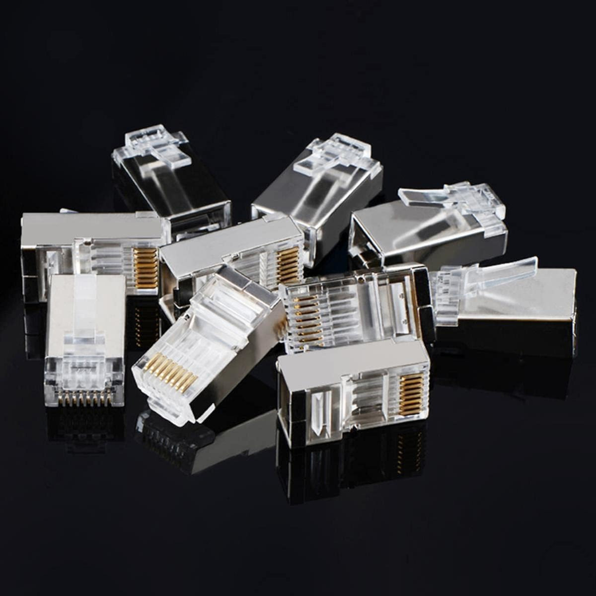 Image 5 for UGREEN NW111 RJ45 Cat6 Ethernet Network Head 100 Pack - Silver/Transparent