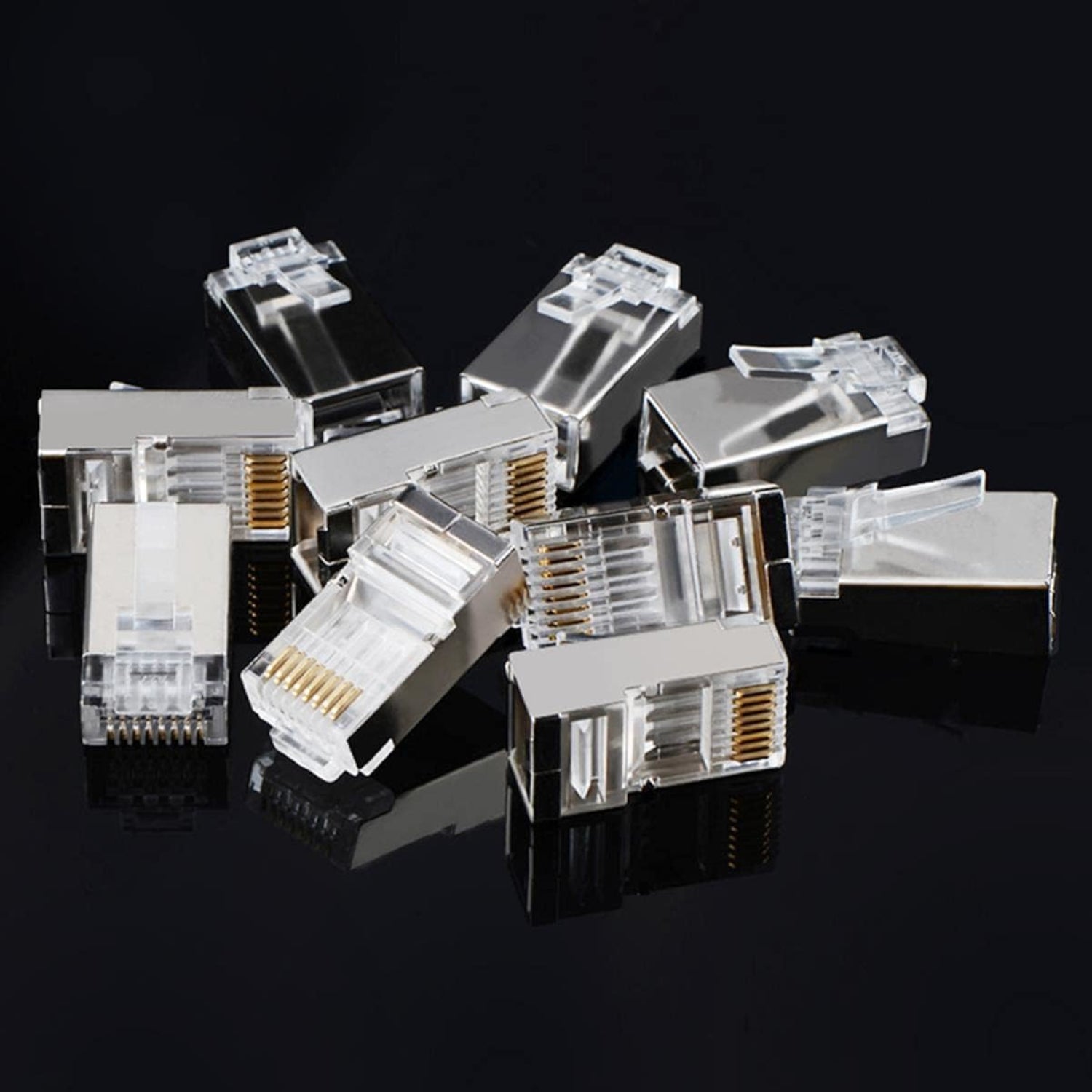 Image 5 for UGREEN NW111 RJ45 Cat6 Ethernet Network Head 100 Pack - Silver/Transparent