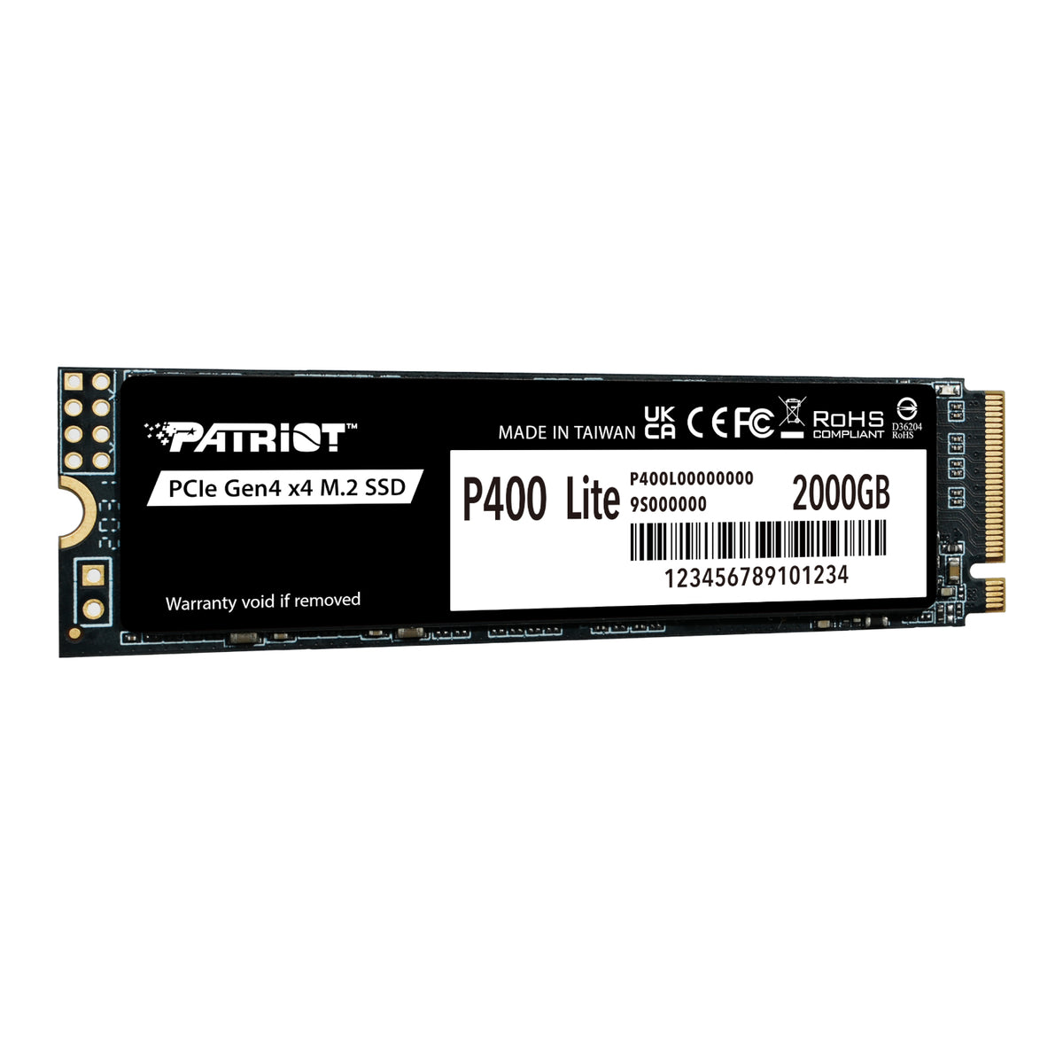 Image 2 for Patriot P400 Lite 2TB M.2 PCIe Gen 4 x4 NVMe SSD