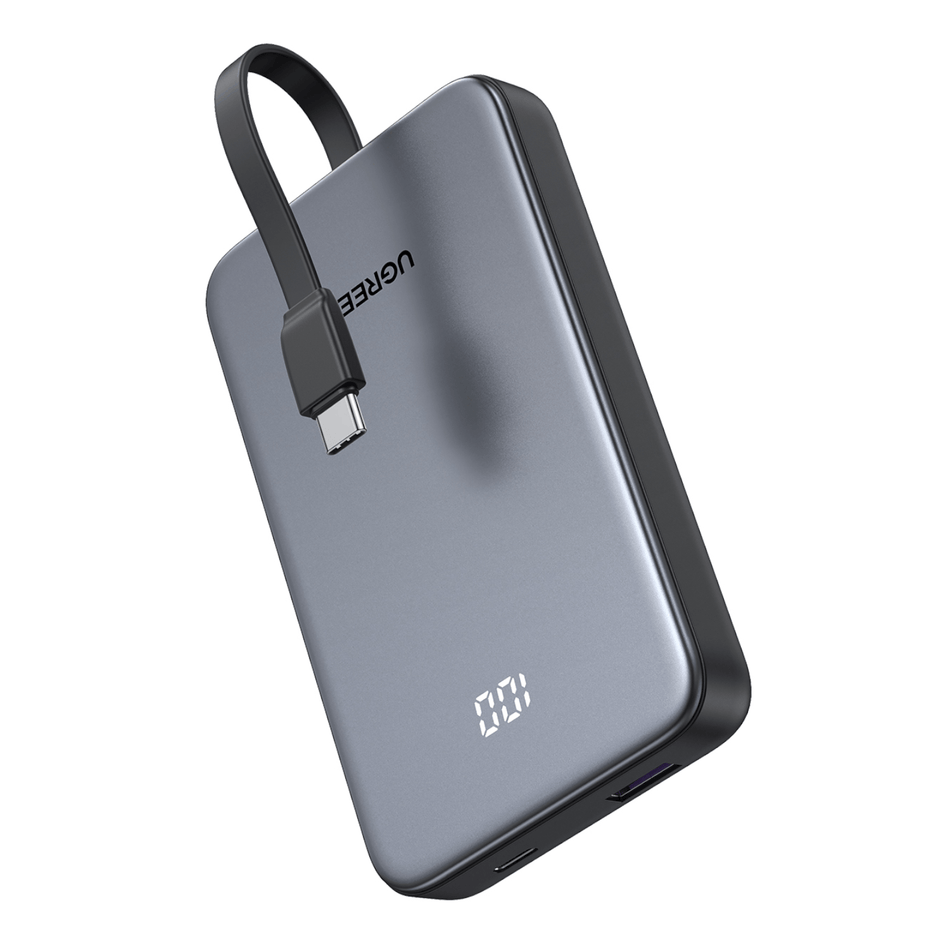 Image 2 for UGREEN 10000mAh 20W Power Bank with Built-in Cable