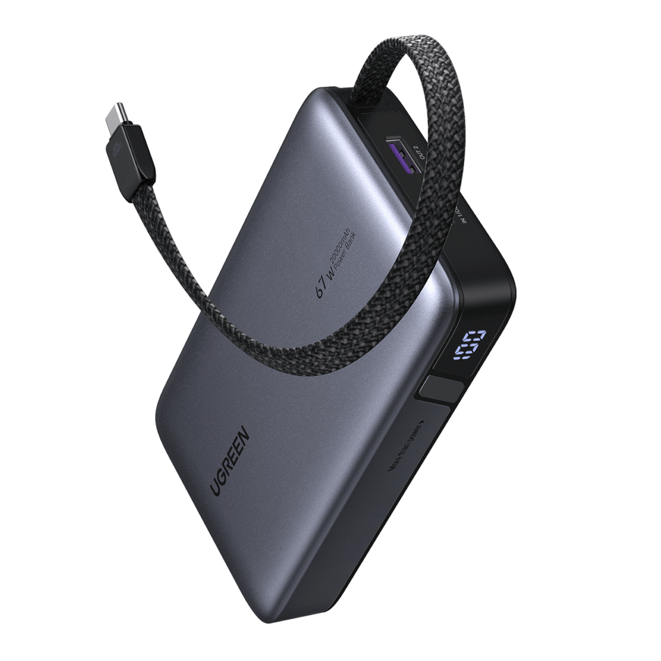 Image 1 for UGREEN 20000mAh 67W Nexode Power Bank with Built-in Cable