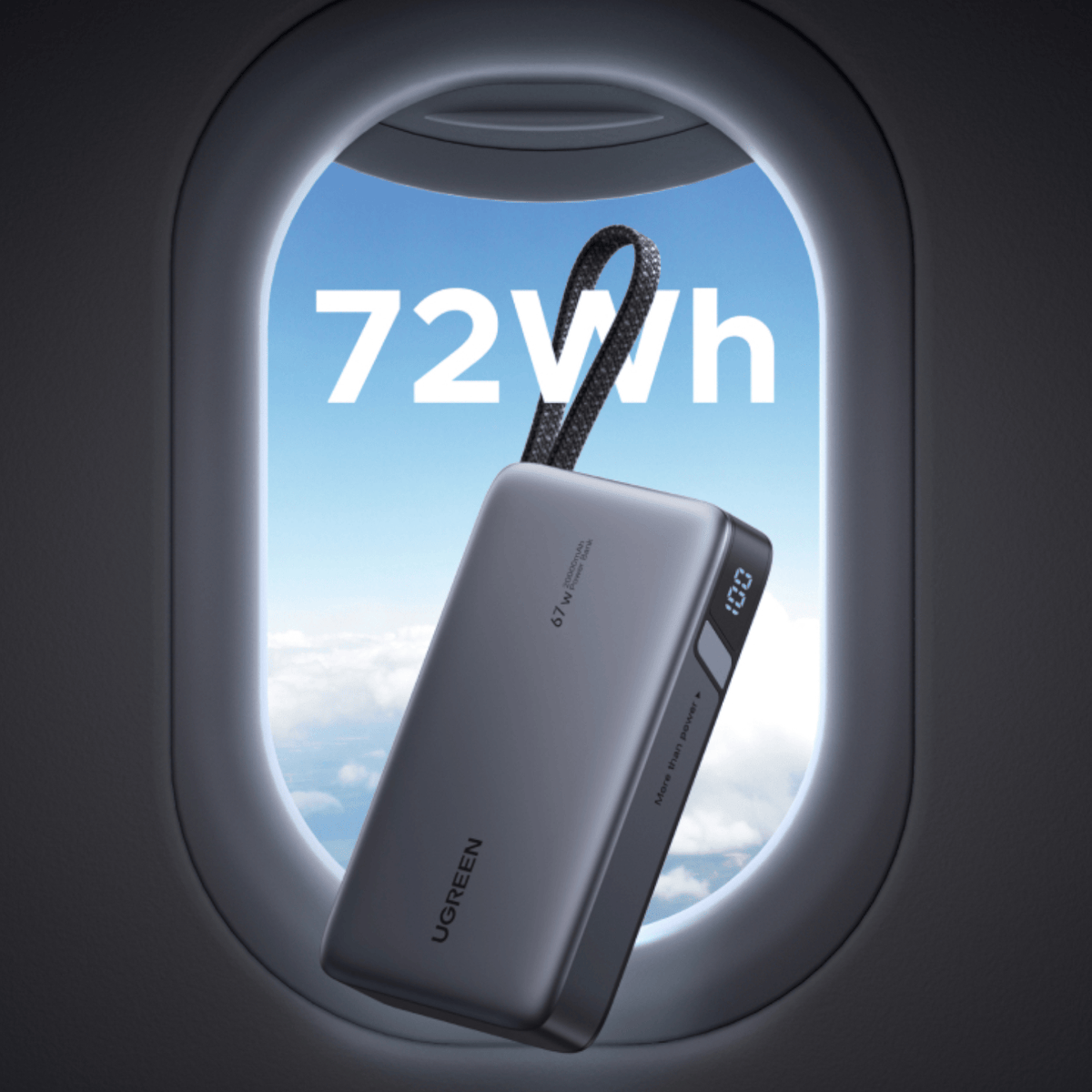 Image 4 for UGREEN 20000mAh 67W Nexode Power Bank with Built-in Cable