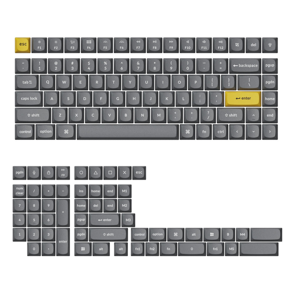 Image 1 for Keychron Double Shot PBT OSA Full Keycap Set – Dark Grey