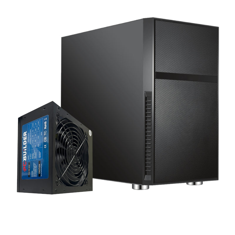 Image 1 for PCBuilder Black Box Micro-ATX Chassis + 300W PSU