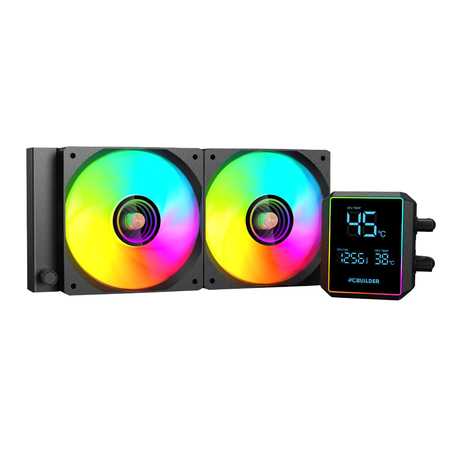 Image 1 for PCBuilder BLIZZARD FROST 240mm AIO ARGB Liquid CPU Cooler - Black