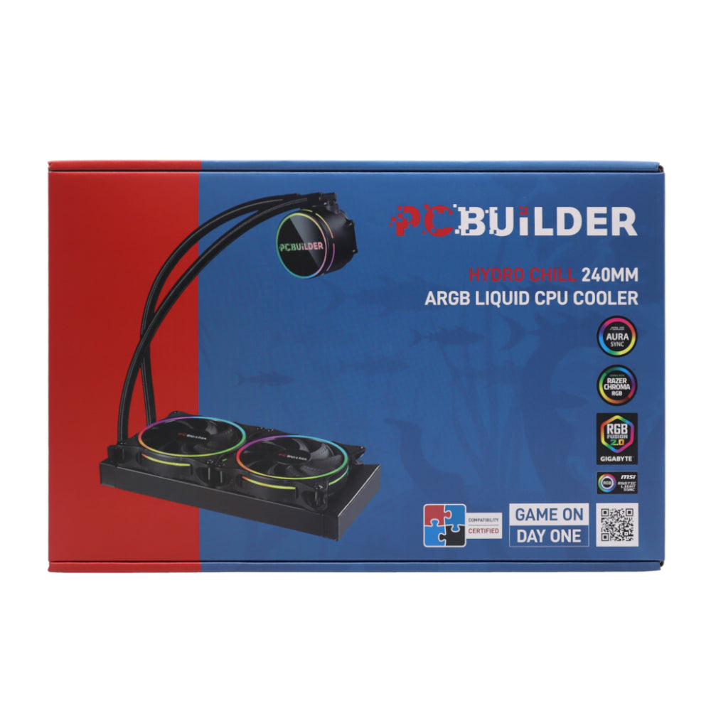 Image 4 for PCBuilder Hydro Chill 240MM AIO Liquid CPU Cooler ARGB
