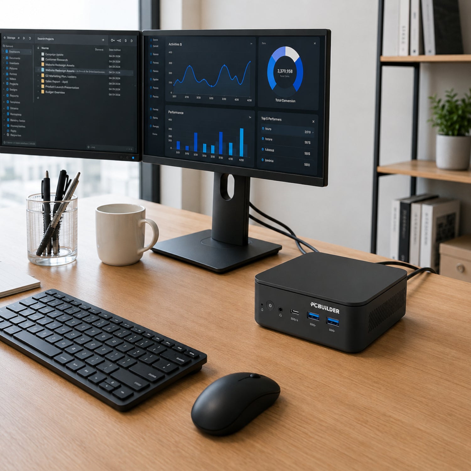 Image 6 for PCBuilder CUBE Intel Core 3-100U 12GB DDR5 512GB Windows 11 Home Mini PC