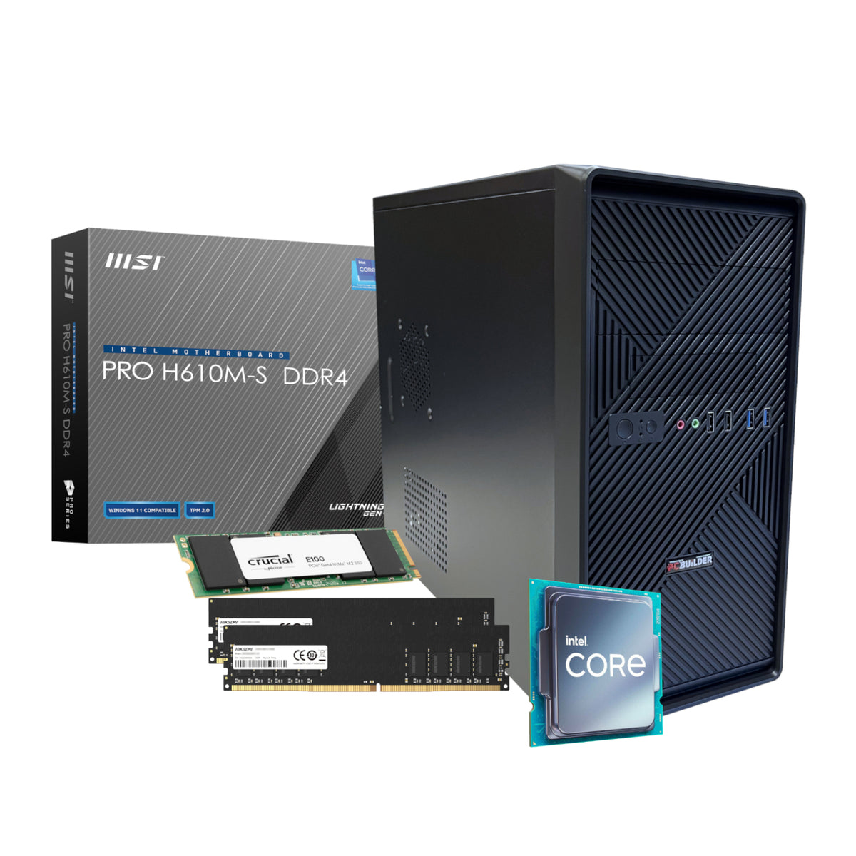 Image 1 for PCBUiLDER™ Intel Core i5-12400 HOME MASTER Windows 11 Desktop PC