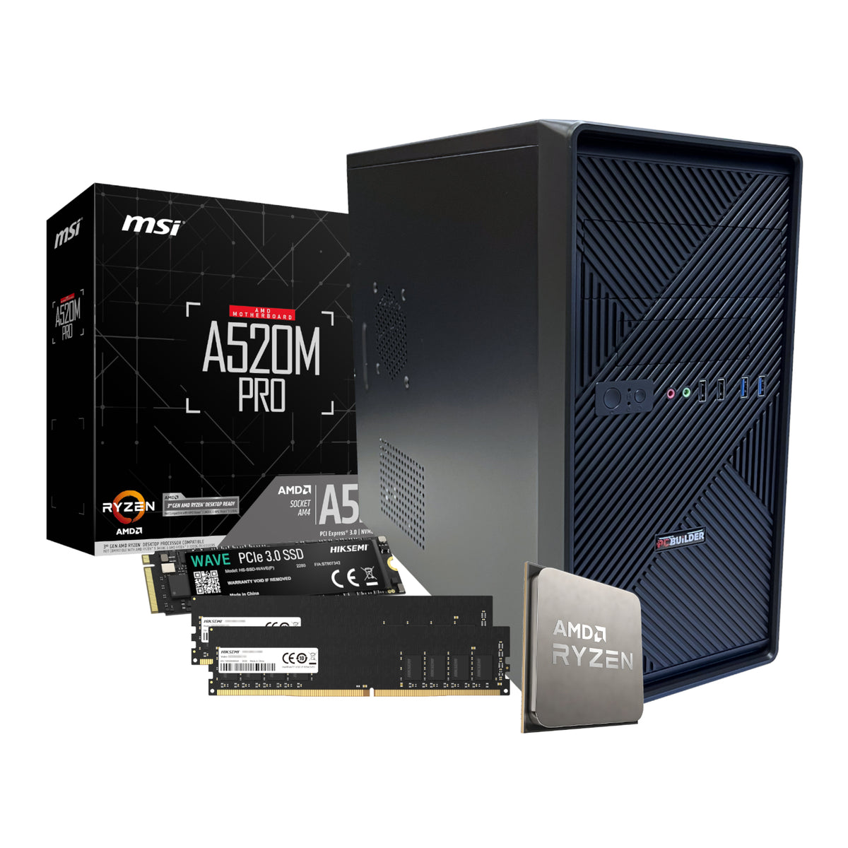 Image 1 for PCBuilder AMD Ryzen 3 3200G HOME MASTER Windows 11 Desktop PC