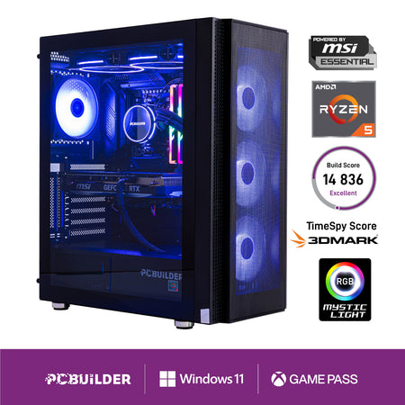 Image 1 for PCBuilder Ryzen 5 9600X NEXUS Windows 11 Gaming PC