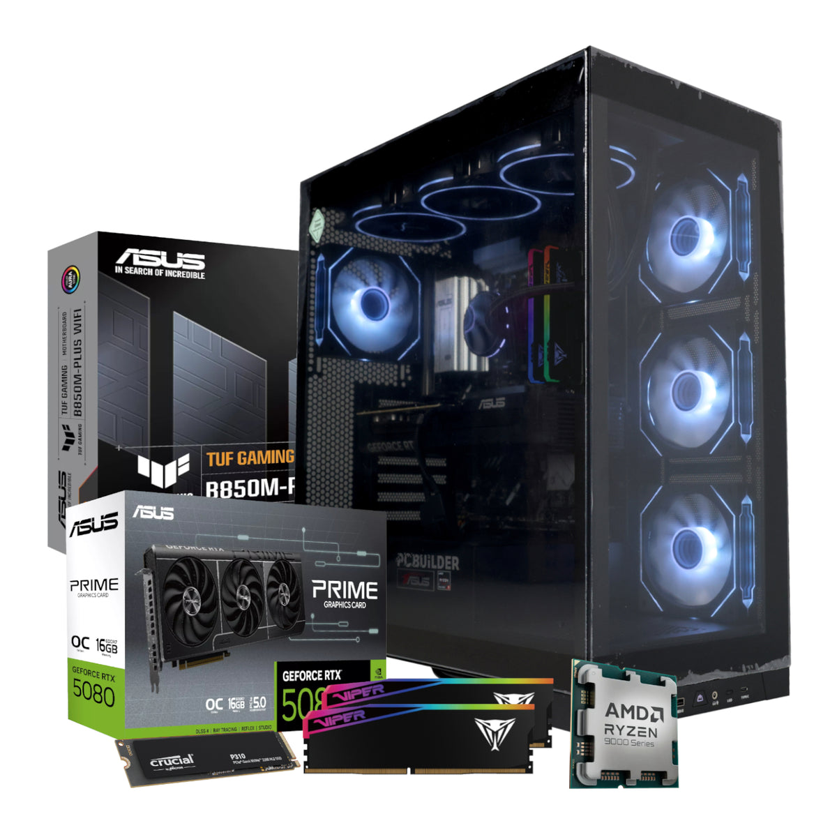 Image 2 for PCBuilder Ryzen 7 9850X3D ODYSSEY Windows 11 Gaming PC