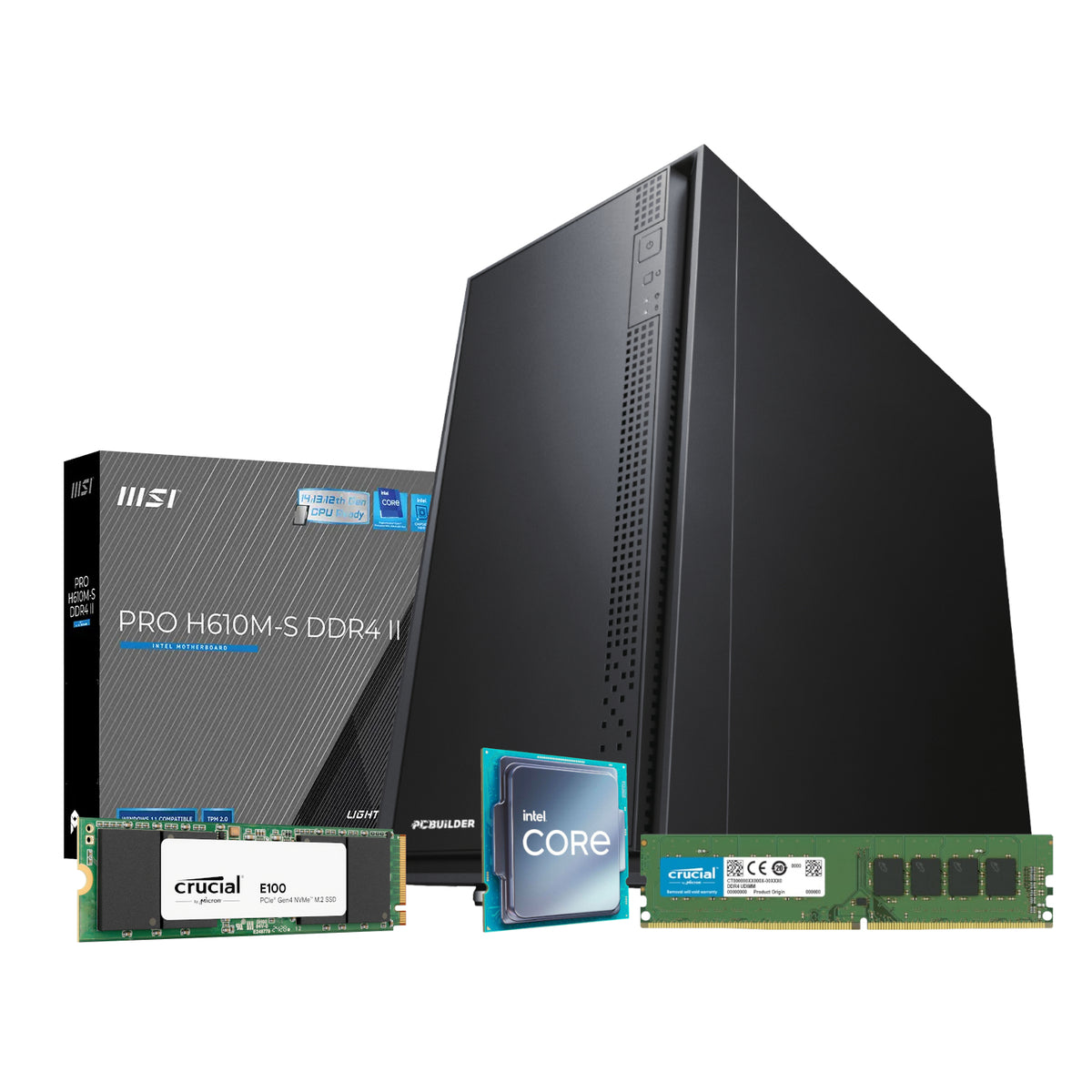 Image 1 for PCBuilder Intel i3-14100 OFFICE Master Windows 11 Desktop PC
