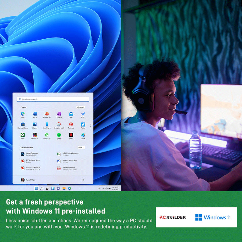 Image 2 for PCBuilder Intel i5-12400 OFFICE MASTER Core Windows 11 Pro Desktop PC