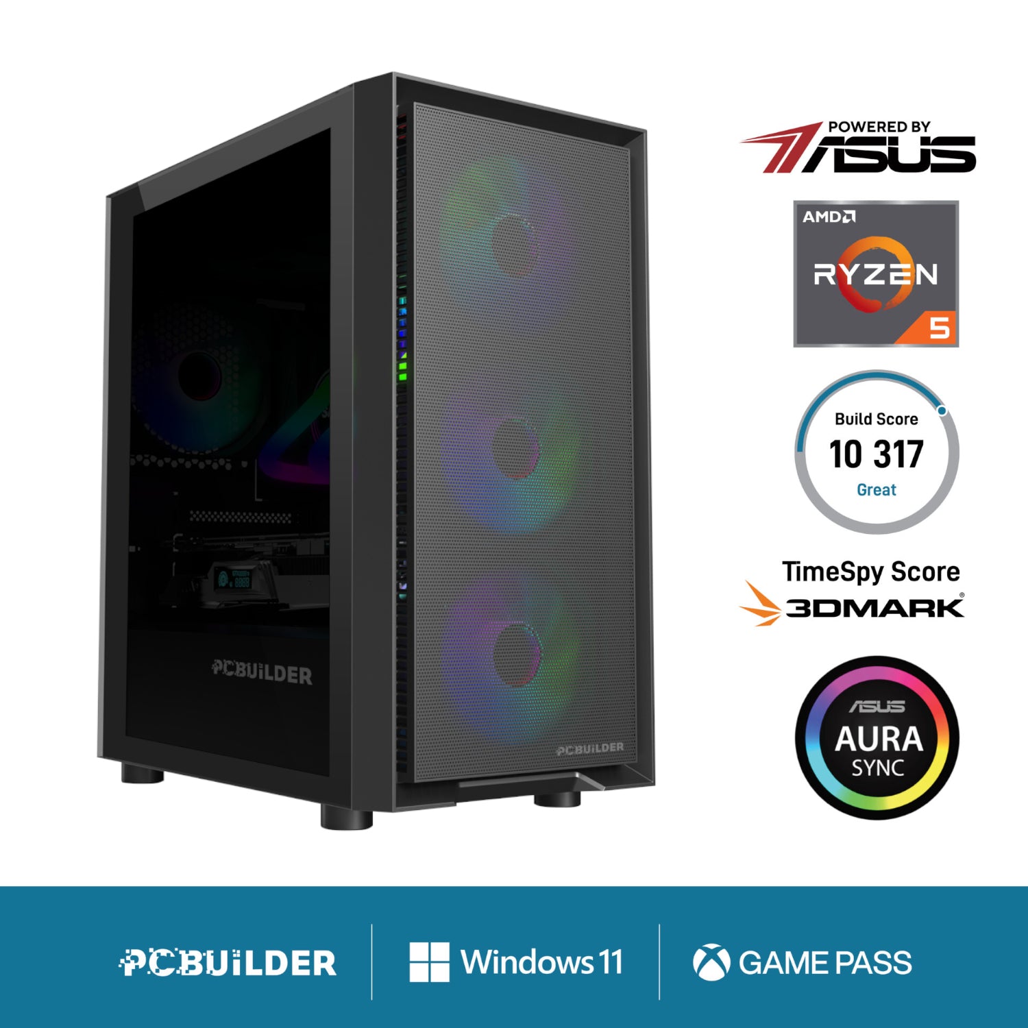 Image 1 for PCBuilder Ryzen 5 5600XT PATHFINDER Windows 11 Gaming PC