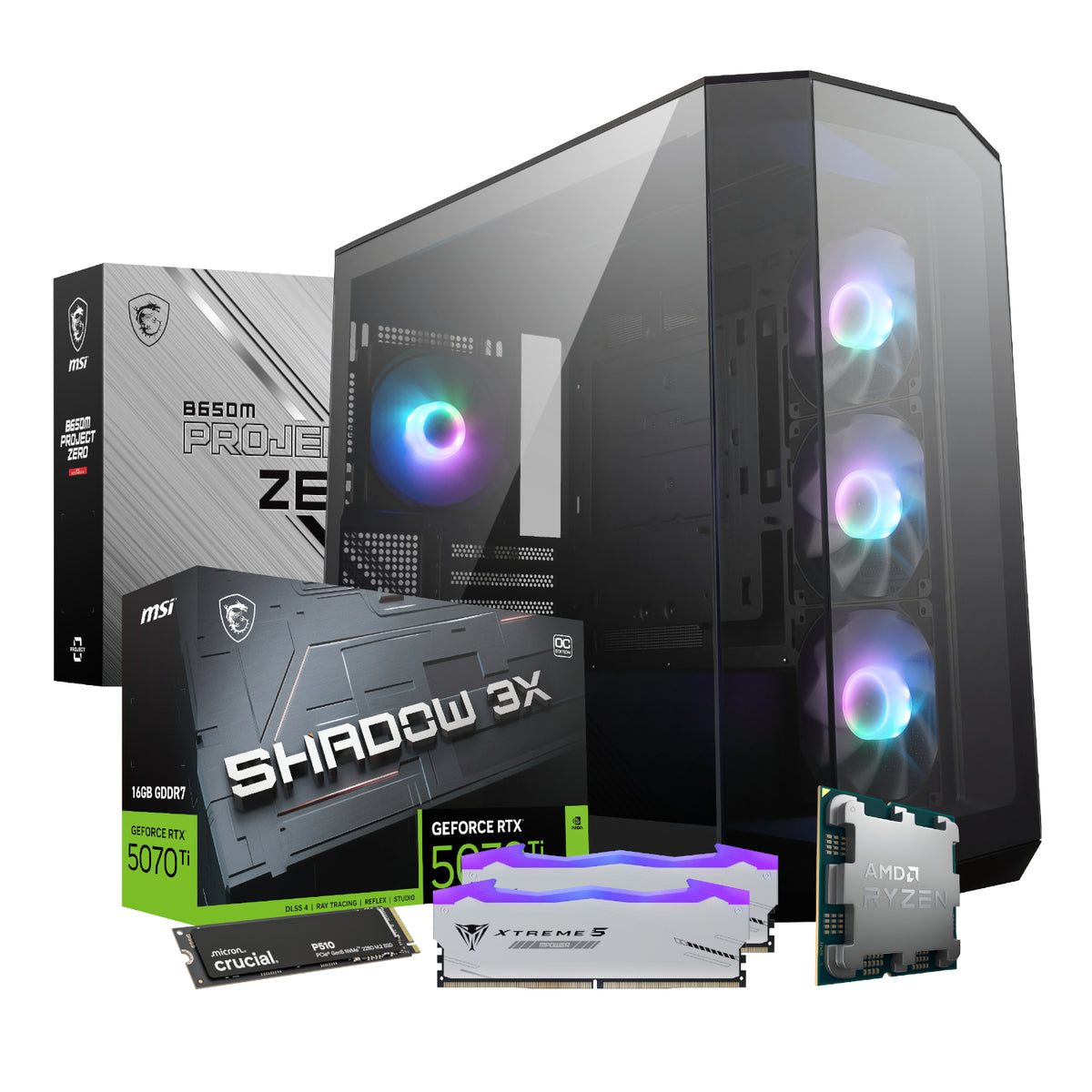 Image 1 for PCBuilder Ryzen 7 9800X3D VALKYRIE Windows 11 Gaming PC