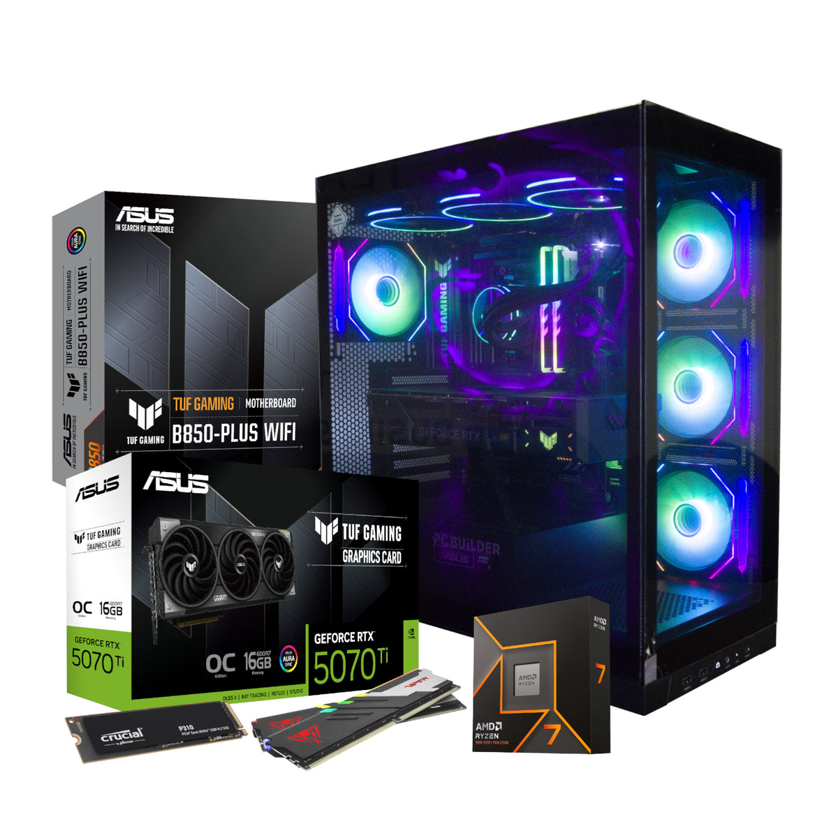 Image 2 for PCBuilder Ryzen 7 9700X VALOUR Windows 11 Gaming PC