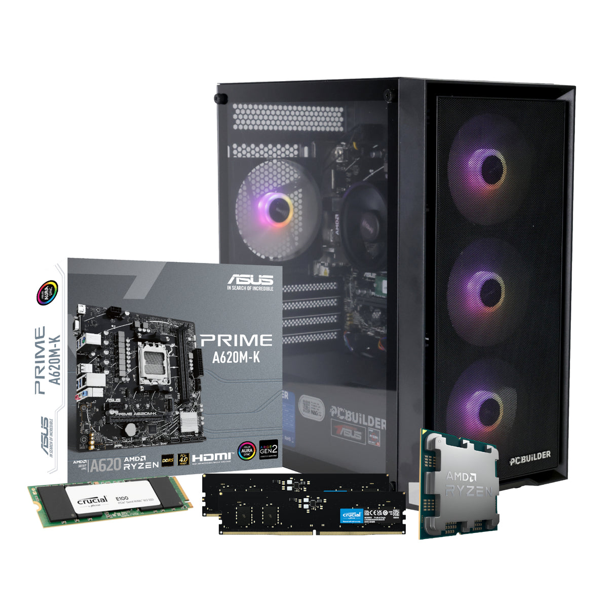 Image 2 for PCBuilder Ryzen 5 8600G WARDEN Windows 11 Gaming PC