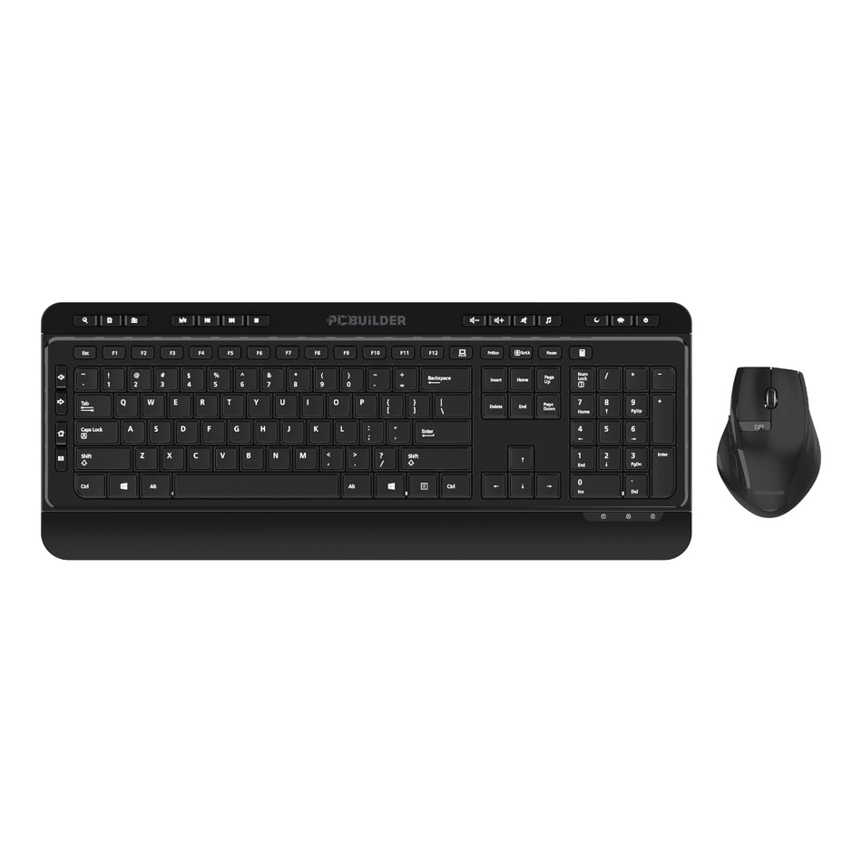 Image 1 for PCBuilder ALPHA Silent Wireless Keyboard and Mouse Combo
