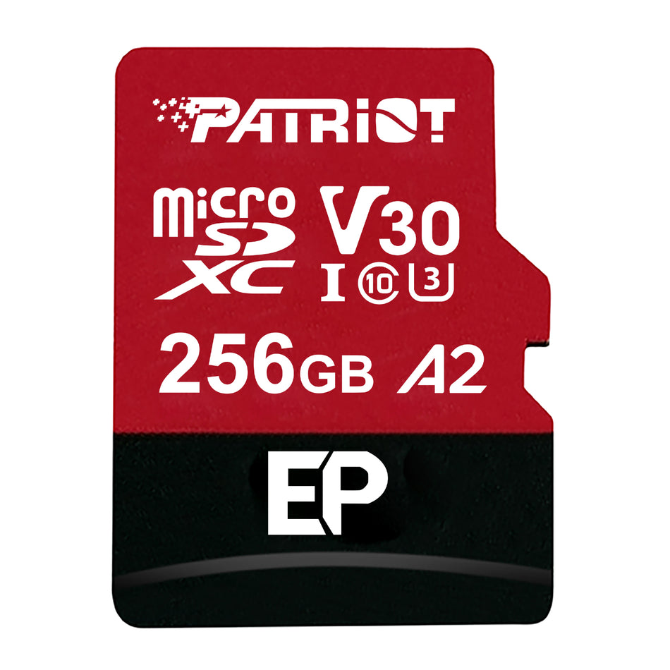 Image 1 for Patriot EP Series 256GB MICRO SDXC V30 A2 (w/o Adaptor)