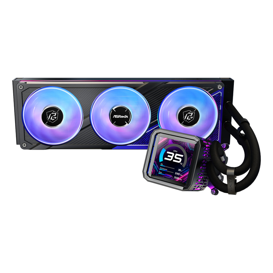 Image 2 for ASRock Phantom Gaming 360 LCD All-in-one Liquid CPU Cooler - Black