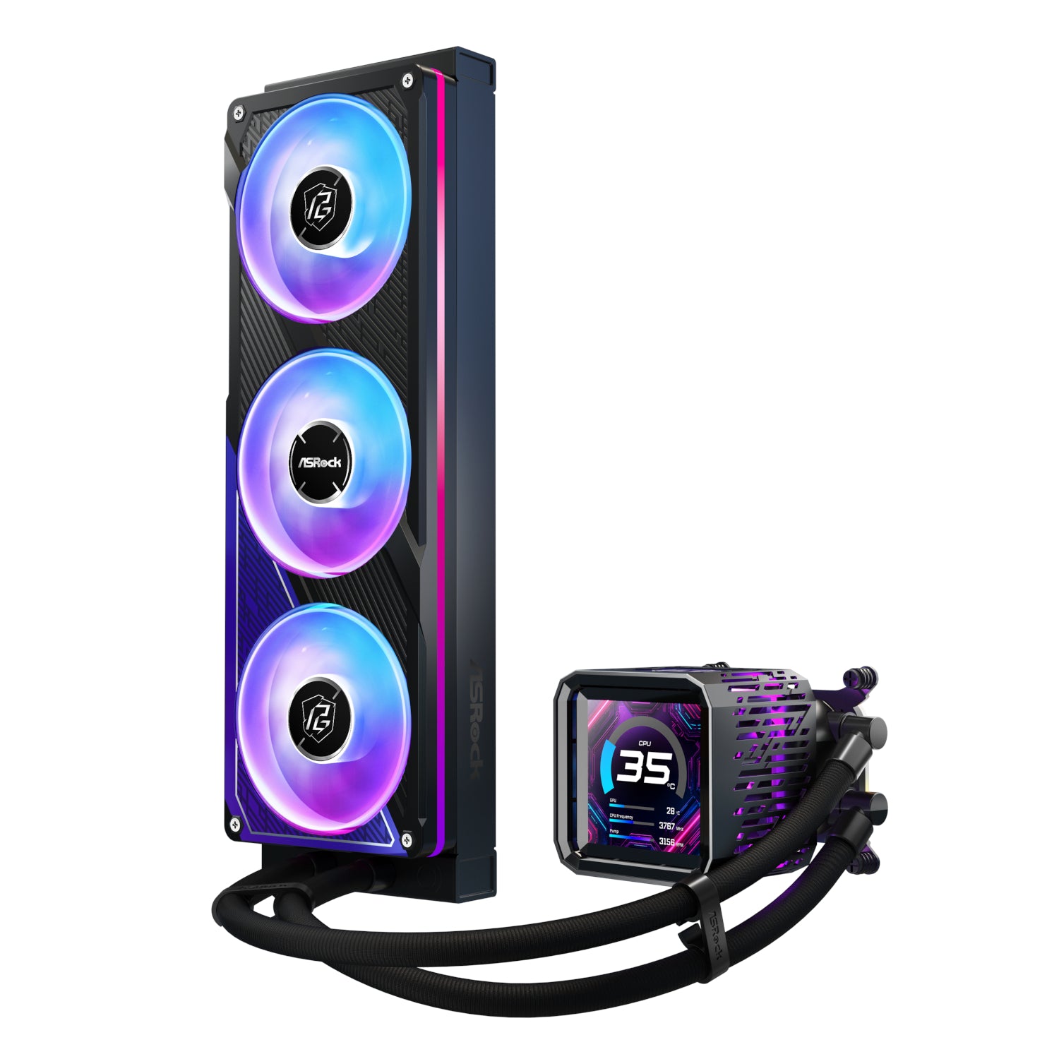 Image 8 for ASRock Phantom Gaming 360 LCD All-in-one Liquid CPU Cooler - Black
