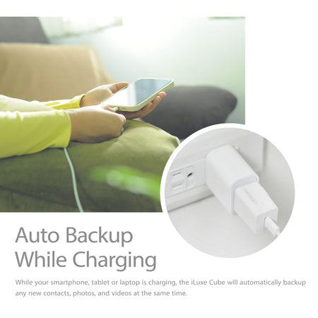 Image 5 for Patriot iLuxe Cube 128GB Type-C Smart Backup Solution - White