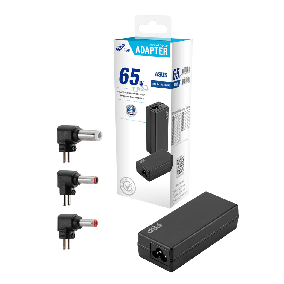 Image 1 for FSP PRO 65W Universal Laptop Adapter – Asus