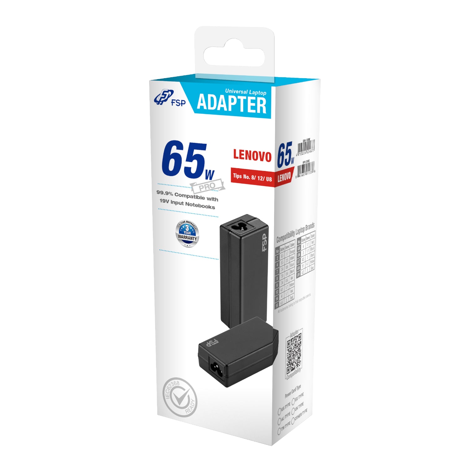 Image 5 for FSP PRO 65W Universal Laptop Adapter – Lenovo