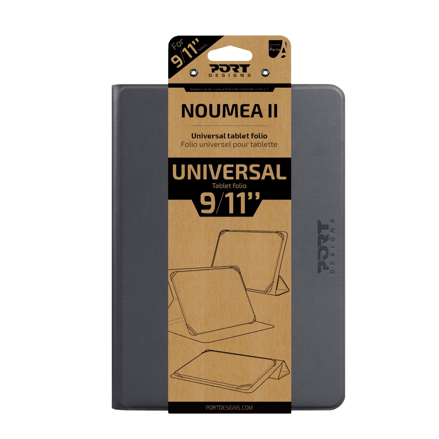 Image 2 for Port Designs Noumea II Universal 9/11" Tablet Folio – Grey