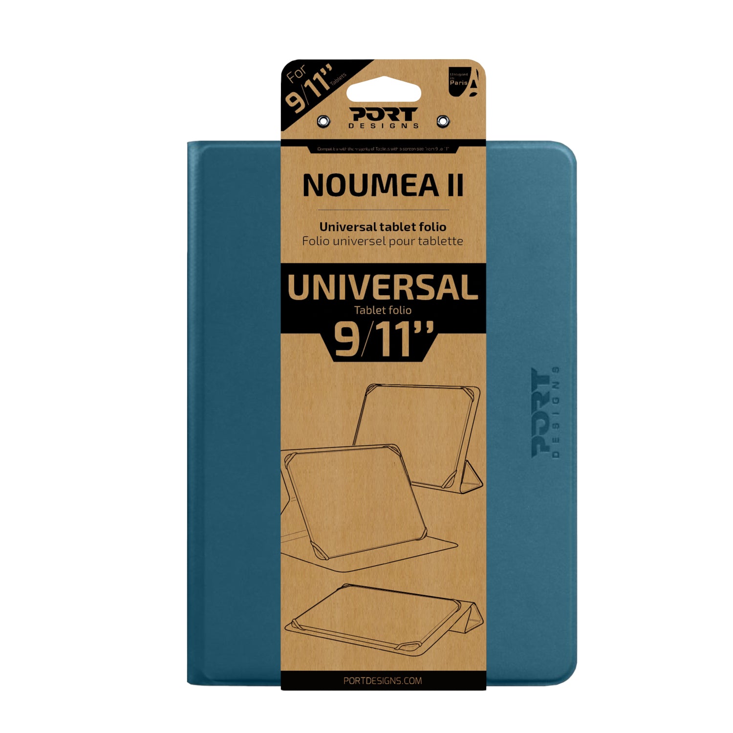 Image 2 for Port Designs Noumea II Universal 9/11" Tablet Folio – Blue
