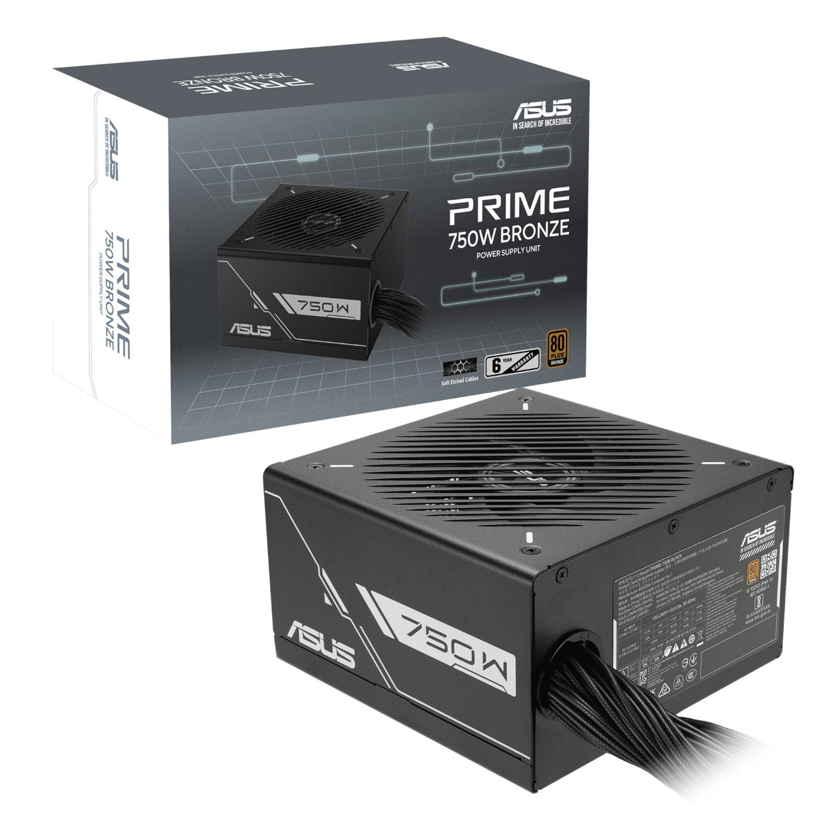 Image 1 for Asus PRIME 750W 80 PLUS Bronze ATX Non-modular Power Supply