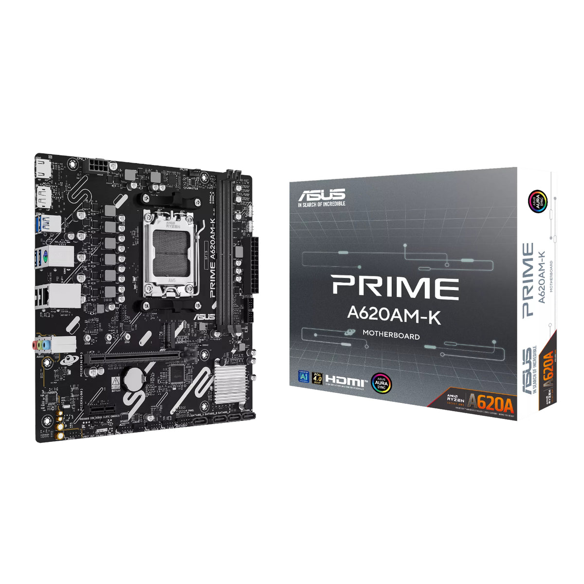 Image 1 for Asus PRIME A620AM-K AM5 M-ATX Motherboard