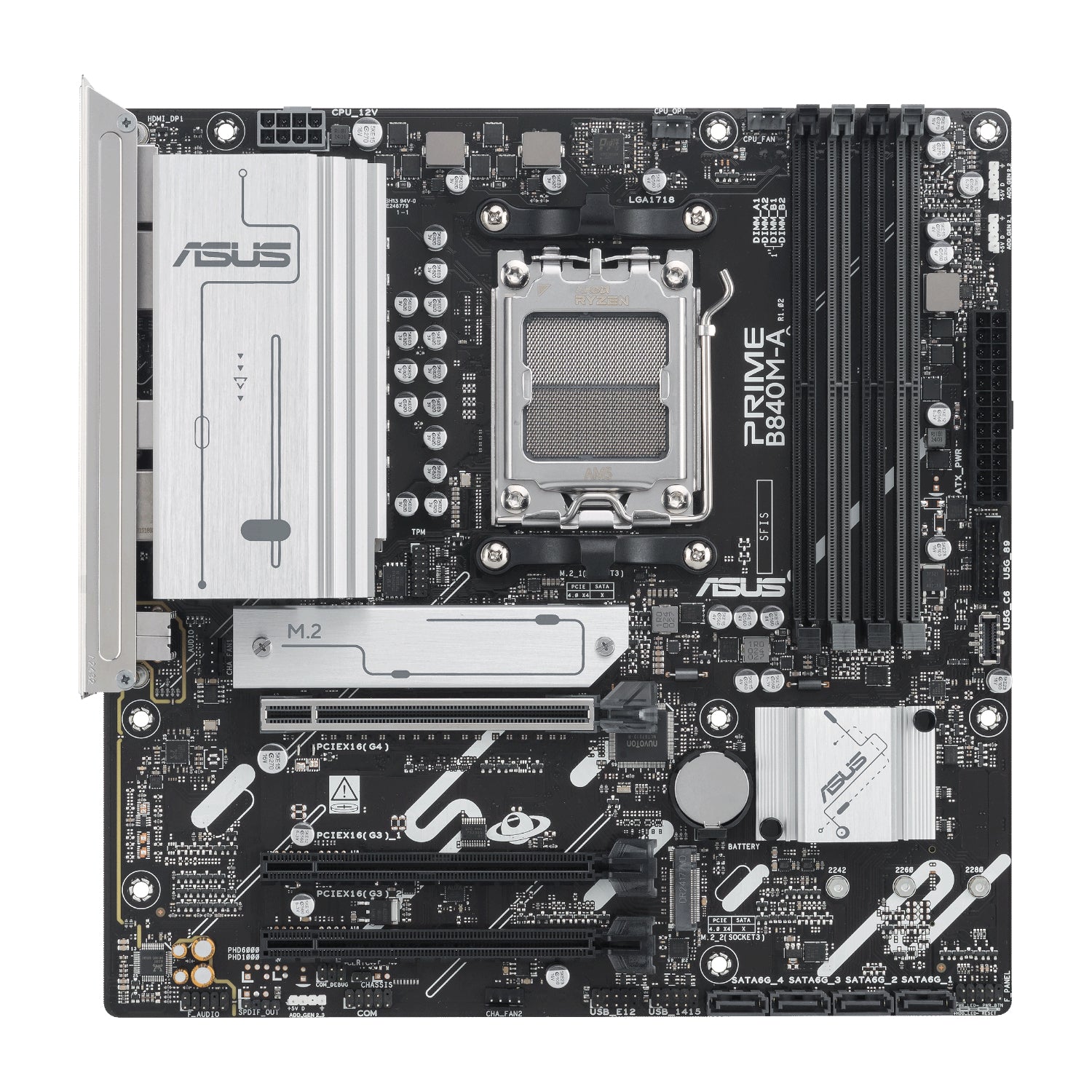 Image 2 for Asus PRIME B840M-A-CSM AM5 Micro ATX Motherboard