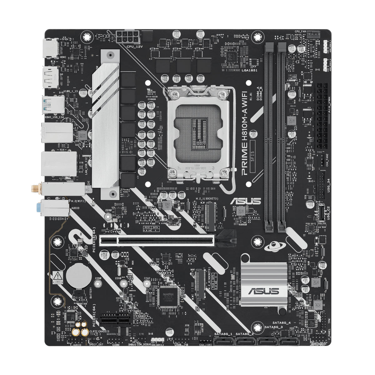 Image 2 for Asus PRIME H810M-A WIFI LGA1851 Micro ATX Motherboard