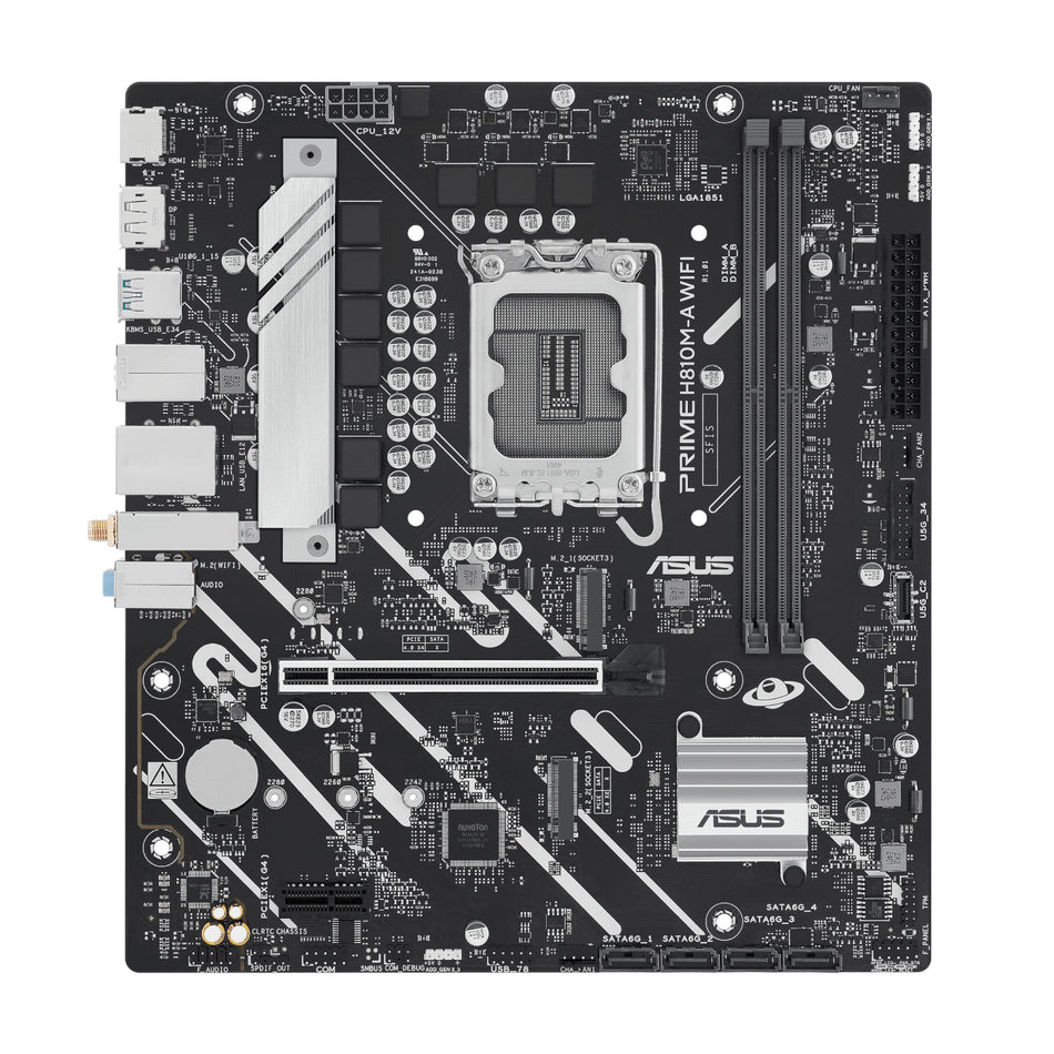 Image 2 for Asus PRIME H810M-A WIFI LGA1851 Micro ATX Motherboard