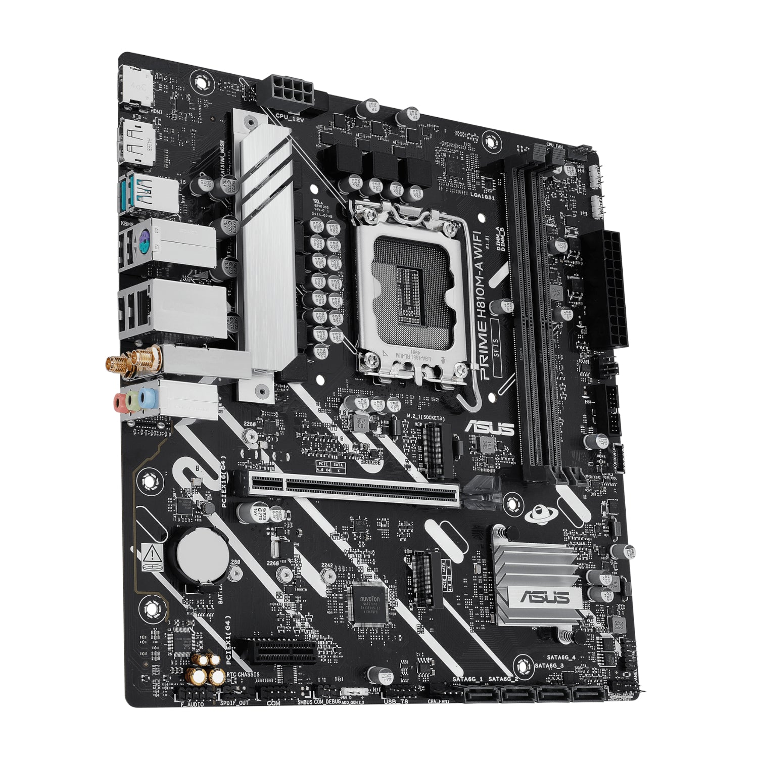 Image 3 for Asus PRIME H810M-A WIFI LGA1851 Micro ATX Motherboard