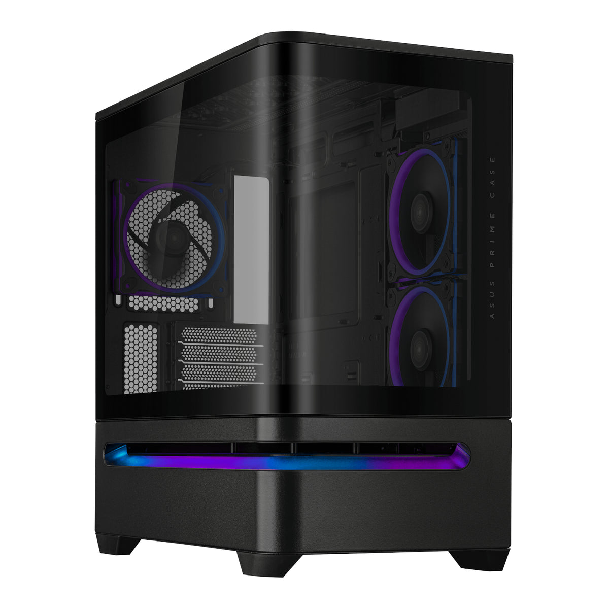 Image 1 for Asus Prime AP202 ARGB Curved Tempered Glass Micro-ATX Chassis – Black