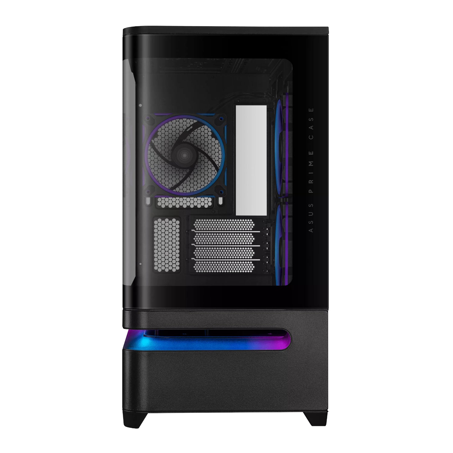 Image 2 for Asus Prime AP202 ARGB Curved Tempered Glass Micro-ATX Chassis – Black