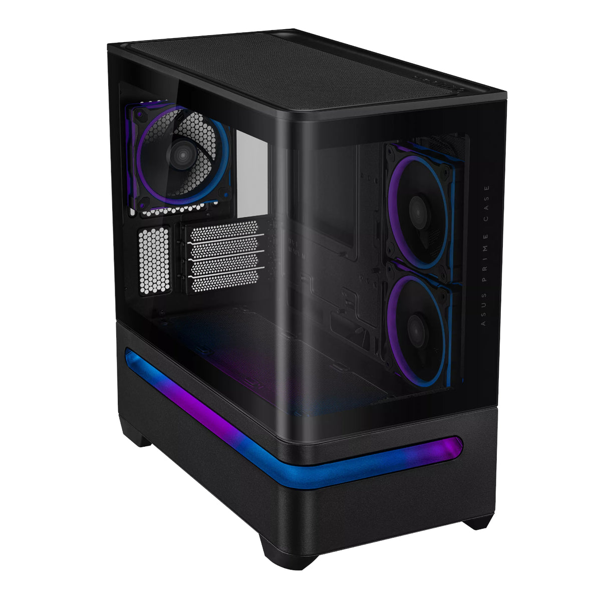 Image 4 for Asus Prime AP202 ARGB Curved Tempered Glass Micro-ATX Chassis – Black