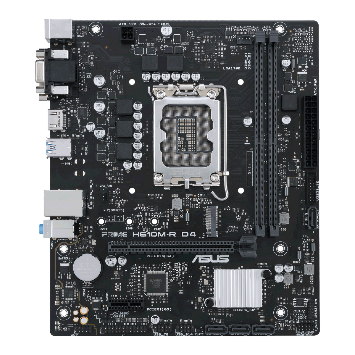 Image 2 for ASUS Prime H610M-R D4 LGA1700 M-ATX Motherboard