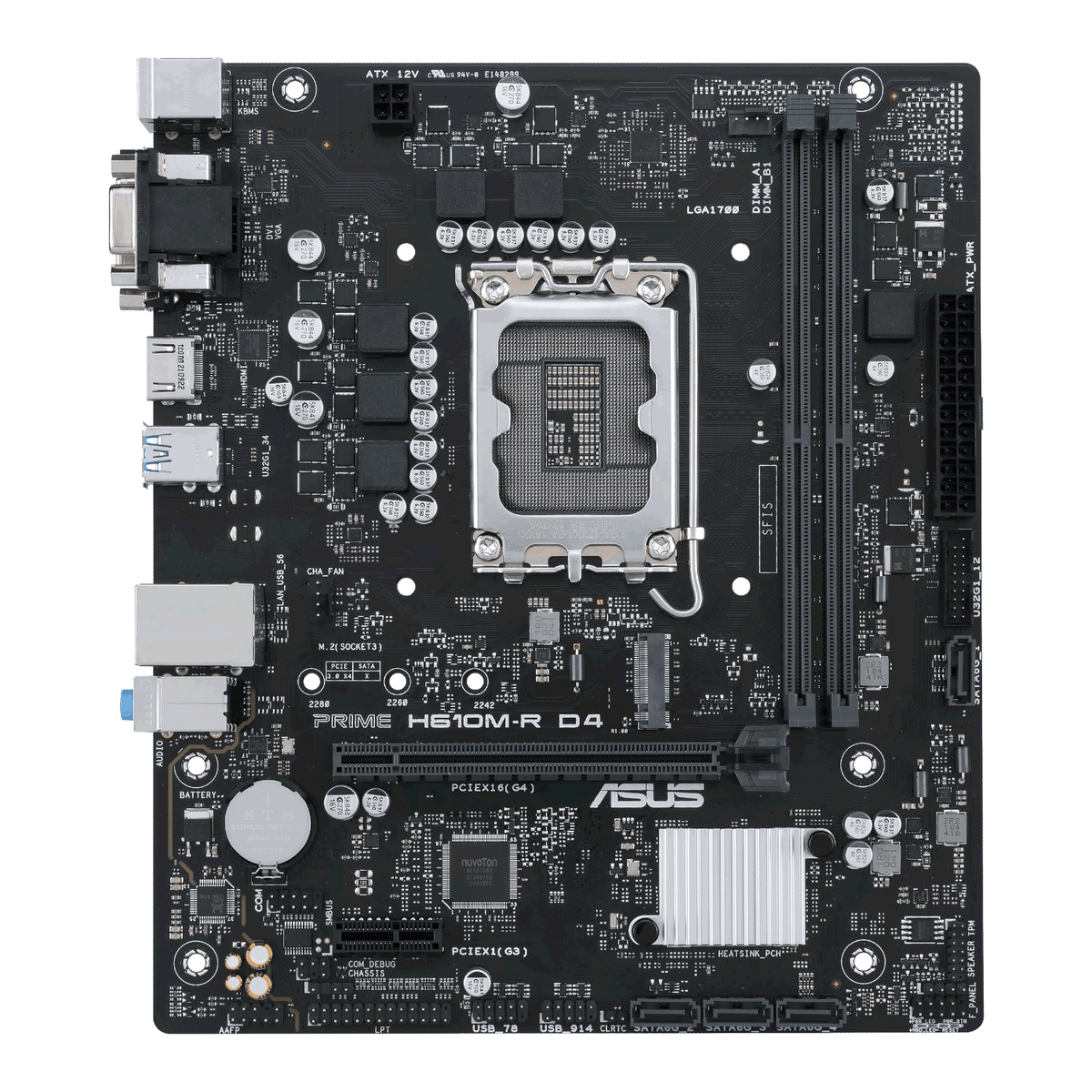 Image 2 for ASUS Prime H610M-R D4 LGA1700 M-ATX Motherboard