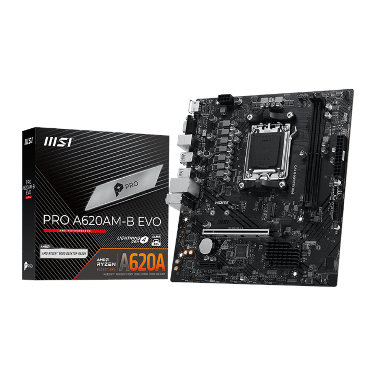 Image 1 for MSI PRO A620AM-B EVO AM5 M-ATX Motherboard