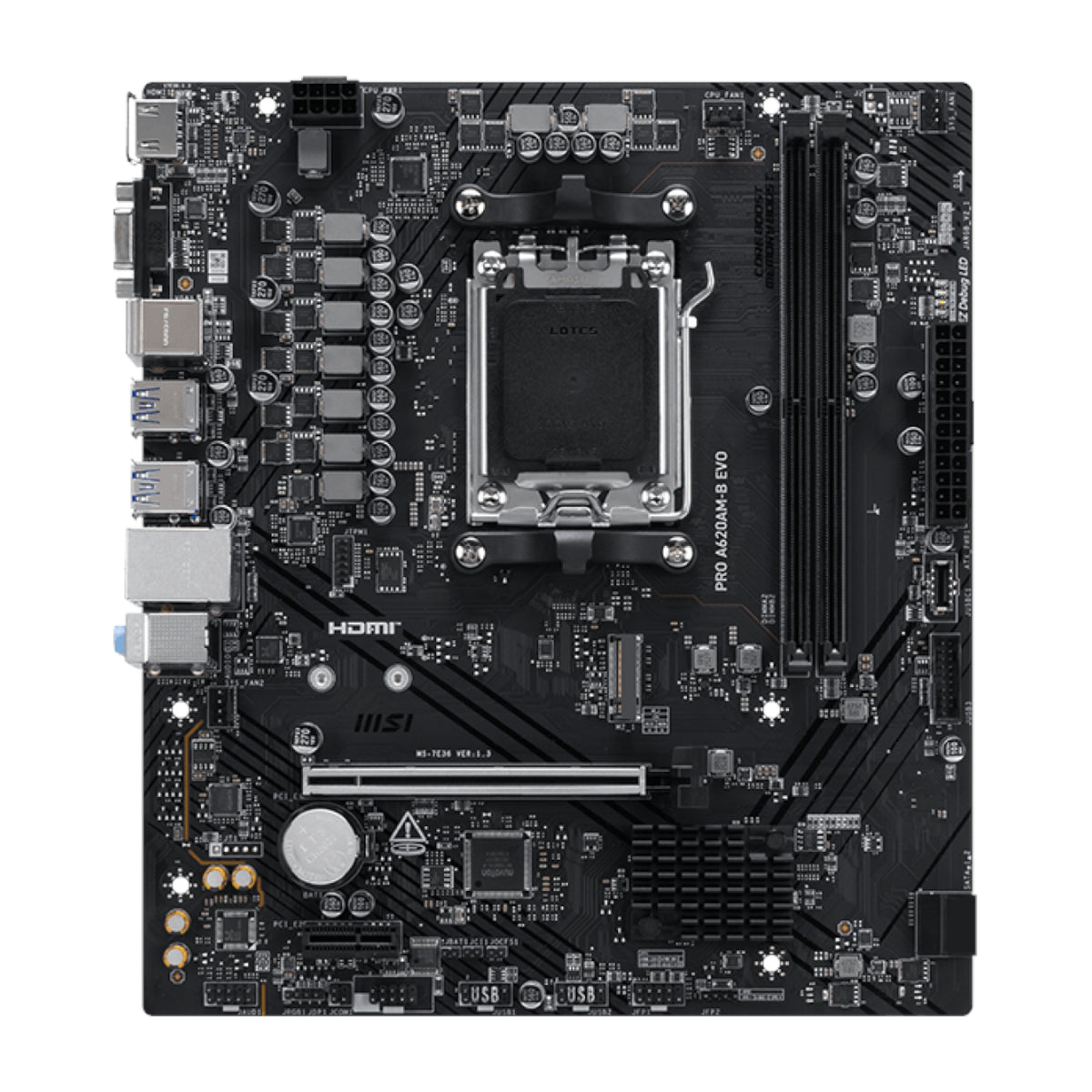 Image 2 for MSI PRO A620AM-B EVO AM5 M-ATX Motherboard