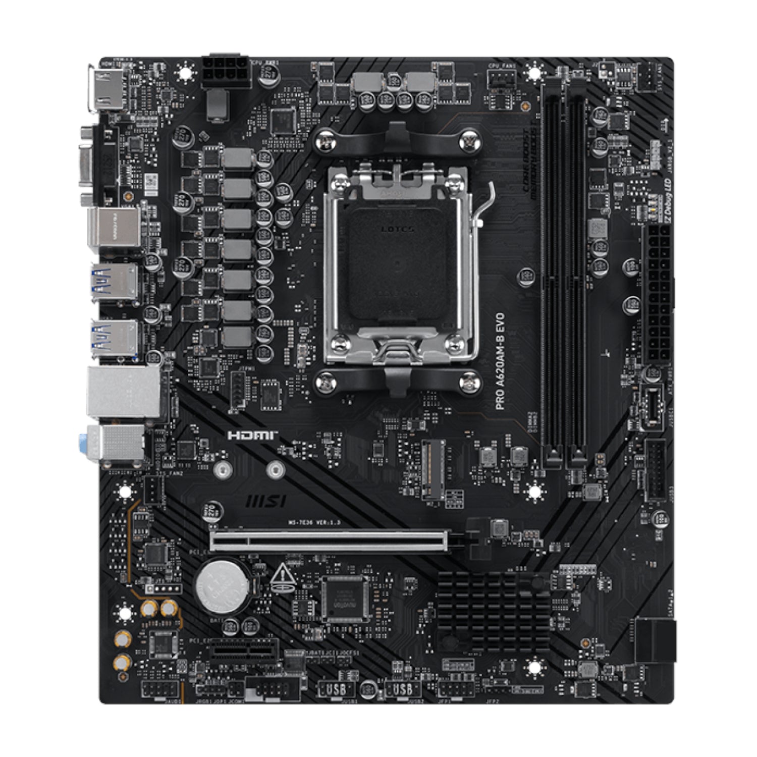Image 2 for MSI PRO A620AM-B EVO AM5 M-ATX Motherboard