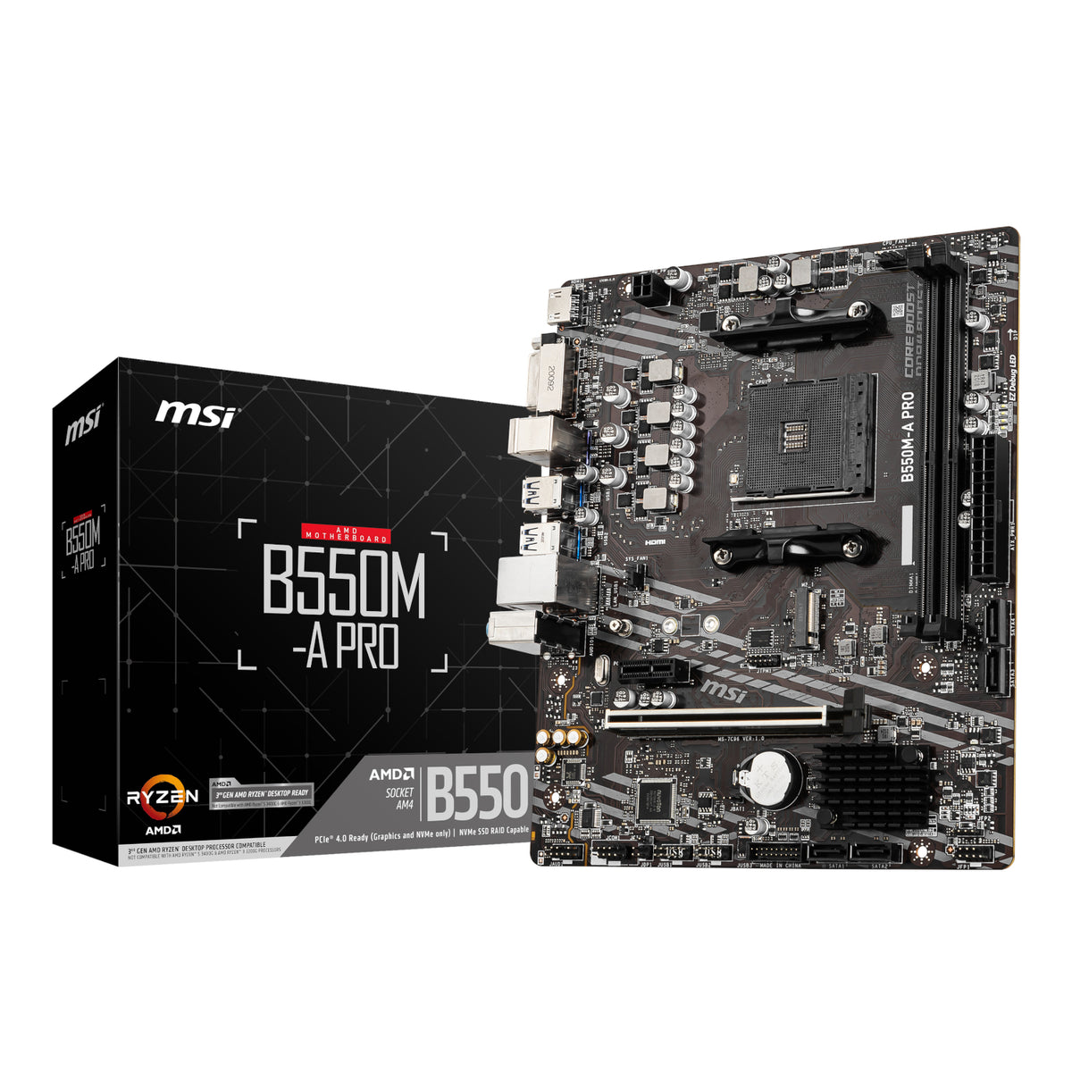 Image 1 for MSI B550M-A Pro AM4 M-ATX Motherboard